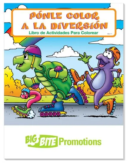 Spanish Coloring Book Fun Creative Activities - 10.5 x 8 in