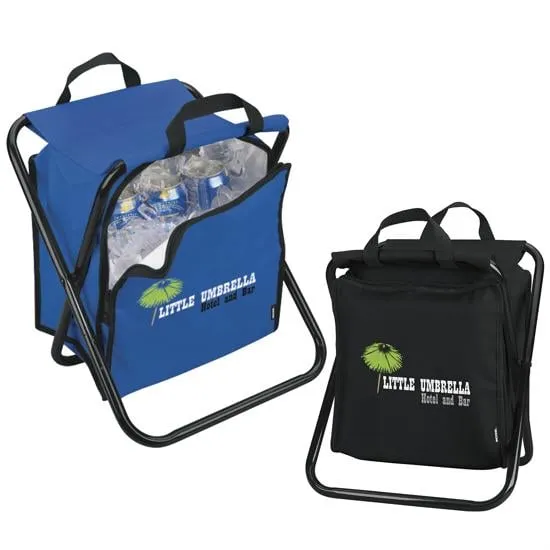 Chair Cooler Folding Steel Frame 12 Can - 250 lb Capacity