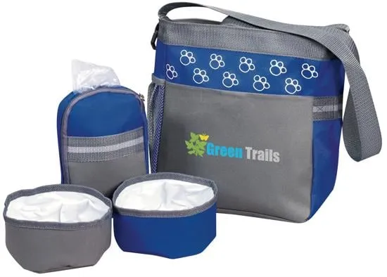 Pet Travel Bag Collapsible Bowls Treat Storage - 9.75 x 8.5 in