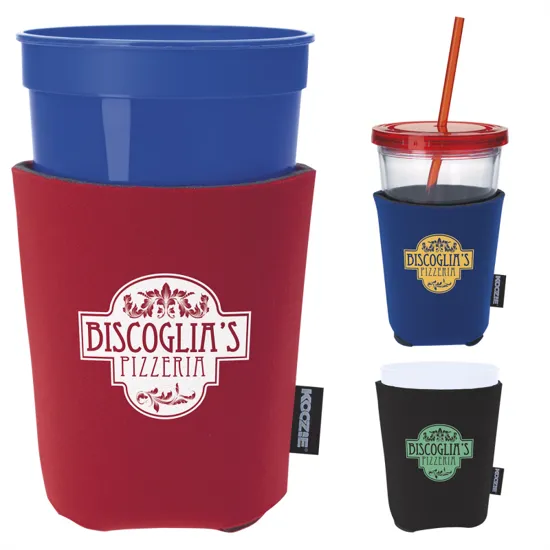 Custom Koozies Party Cup Cooler Foam Polyester - 4.1 in