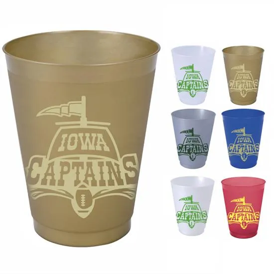 Frosted Stadium Cup Reusable Flex Texture Made USA - 16 oz