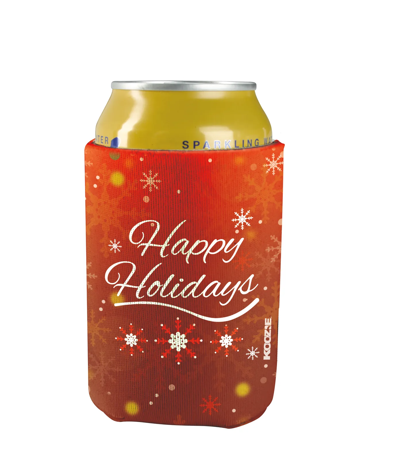 Custom Holiday Can Cooler BritePix Design Polyester