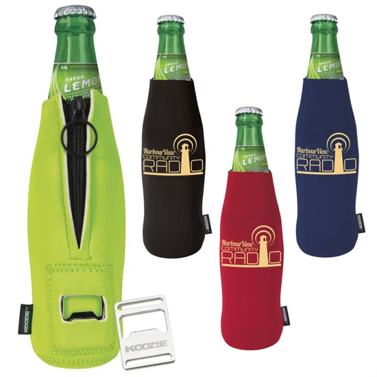 Bottle Cooler Neoprene Removable Opener - 7 in
