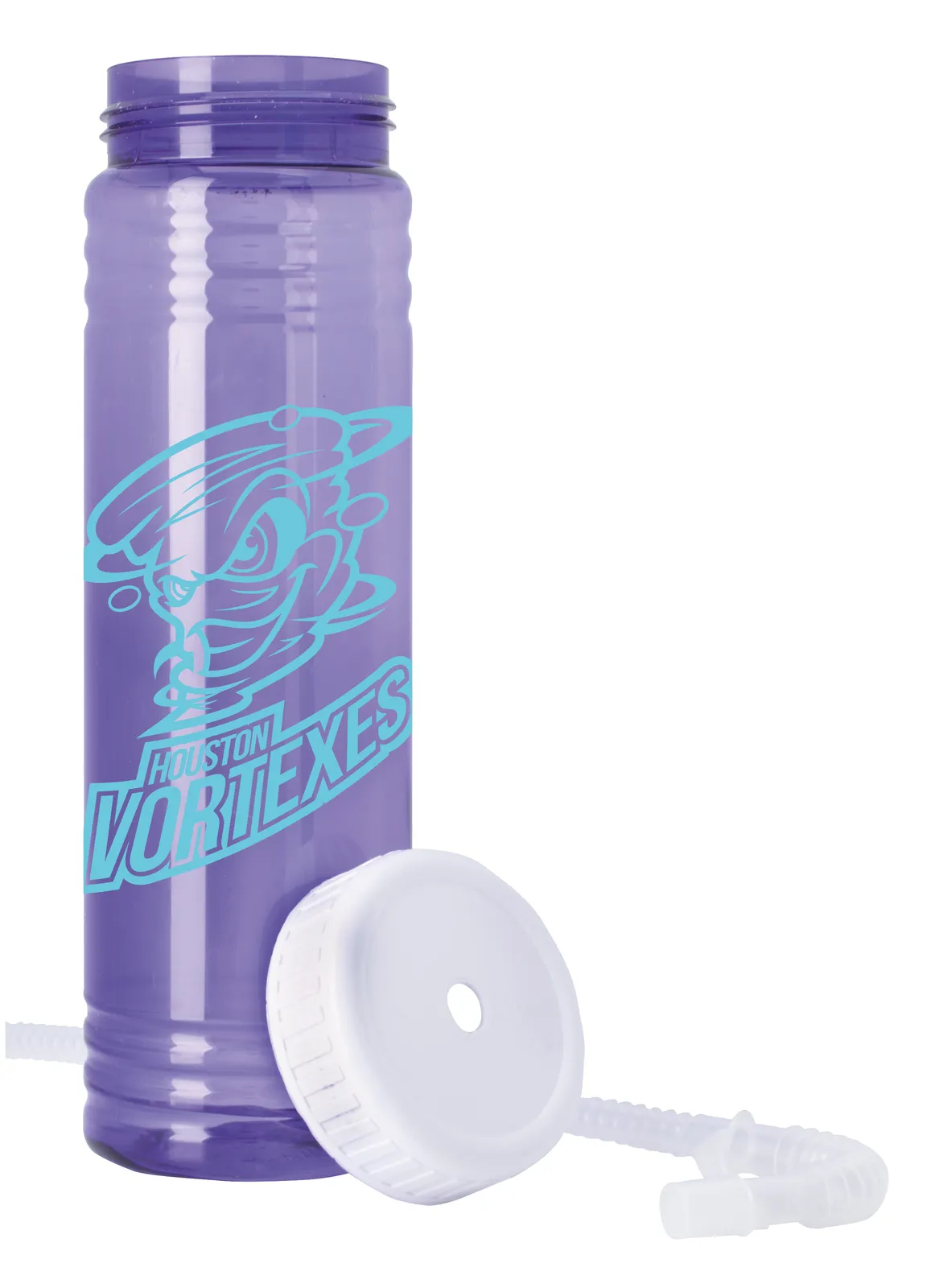 Slim Water Bottle with Straw Lid Motivational - 24 oz - product view 6