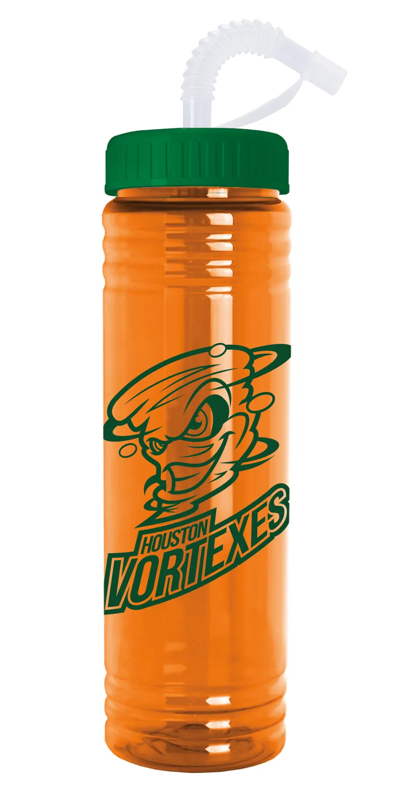 Slim Water Bottle with Straw Lid Motivational - 24 oz - product view 9