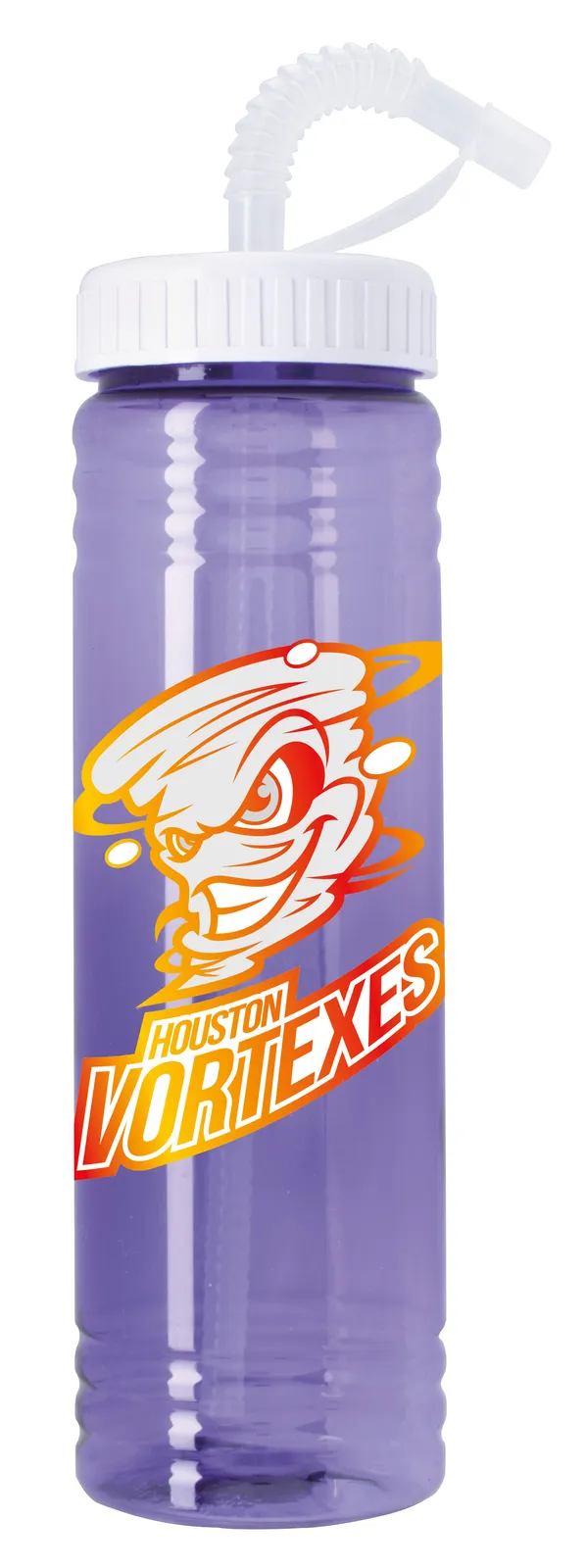 Slim Water Bottle with Straw Lid Motivational - 24 oz - product view 11