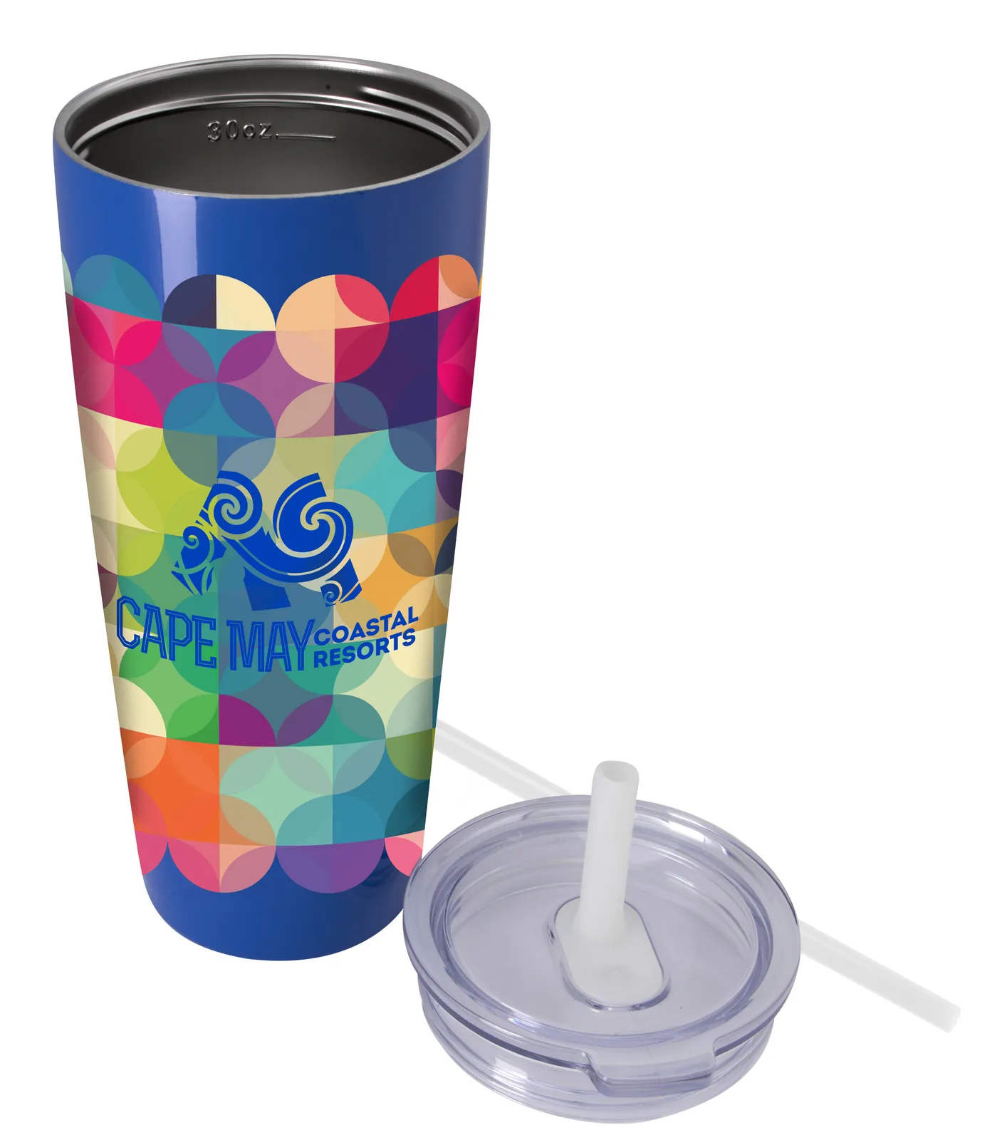 Insulated Tumbler with Built-in Silicone Straw - 30 oz - product view 5