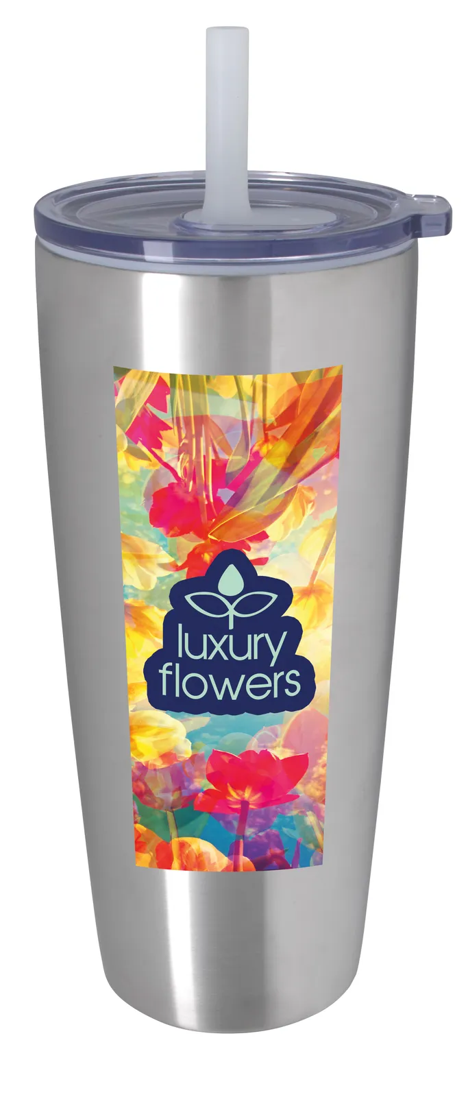 Insulated Tumbler with Built-in Silicone Straw - 30 oz - product view 7