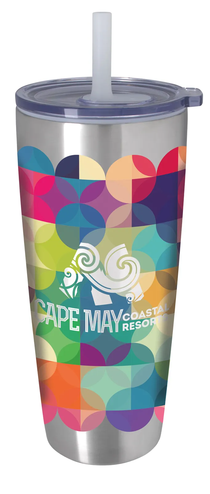 Insulated Tumbler with Built-in Silicone Straw - 30 oz - product view 8