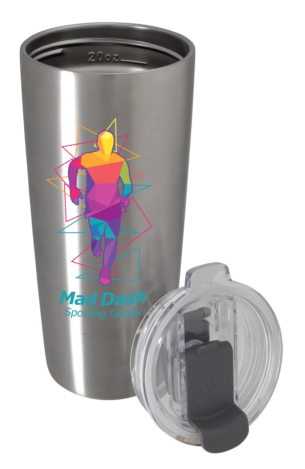 Insulated Tumbler with Flip Lid Tritan Plastic - 20 oz - product view 7