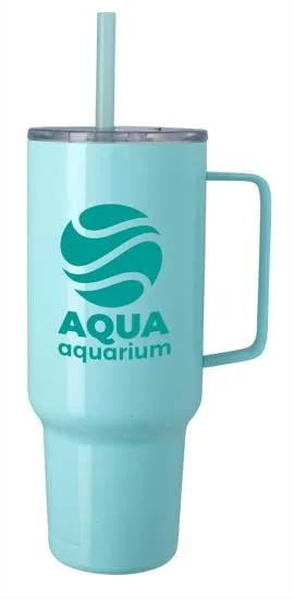 Big Recycled Tumbler Metal Handle Vacuum - 40 oz