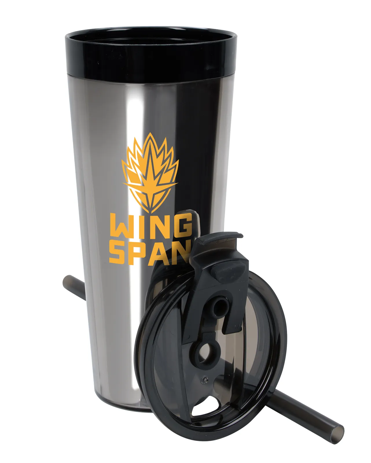 Recycled Tumbler Double Wall Flip Top Straw - 24 oz - product view 3