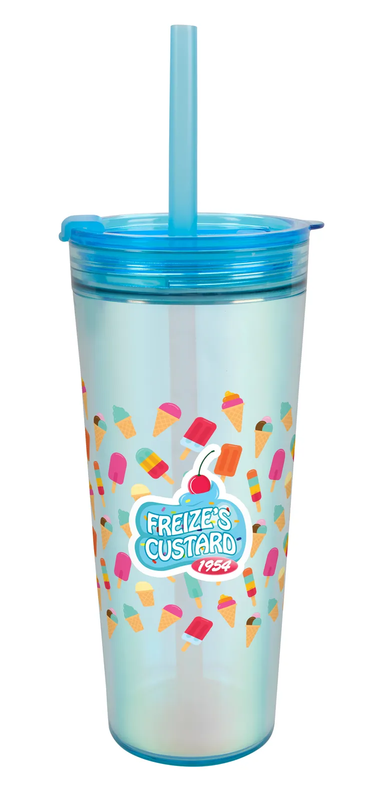 Recycled Tumbler Double Wall Flip Top Straw - 24 oz - product view 6