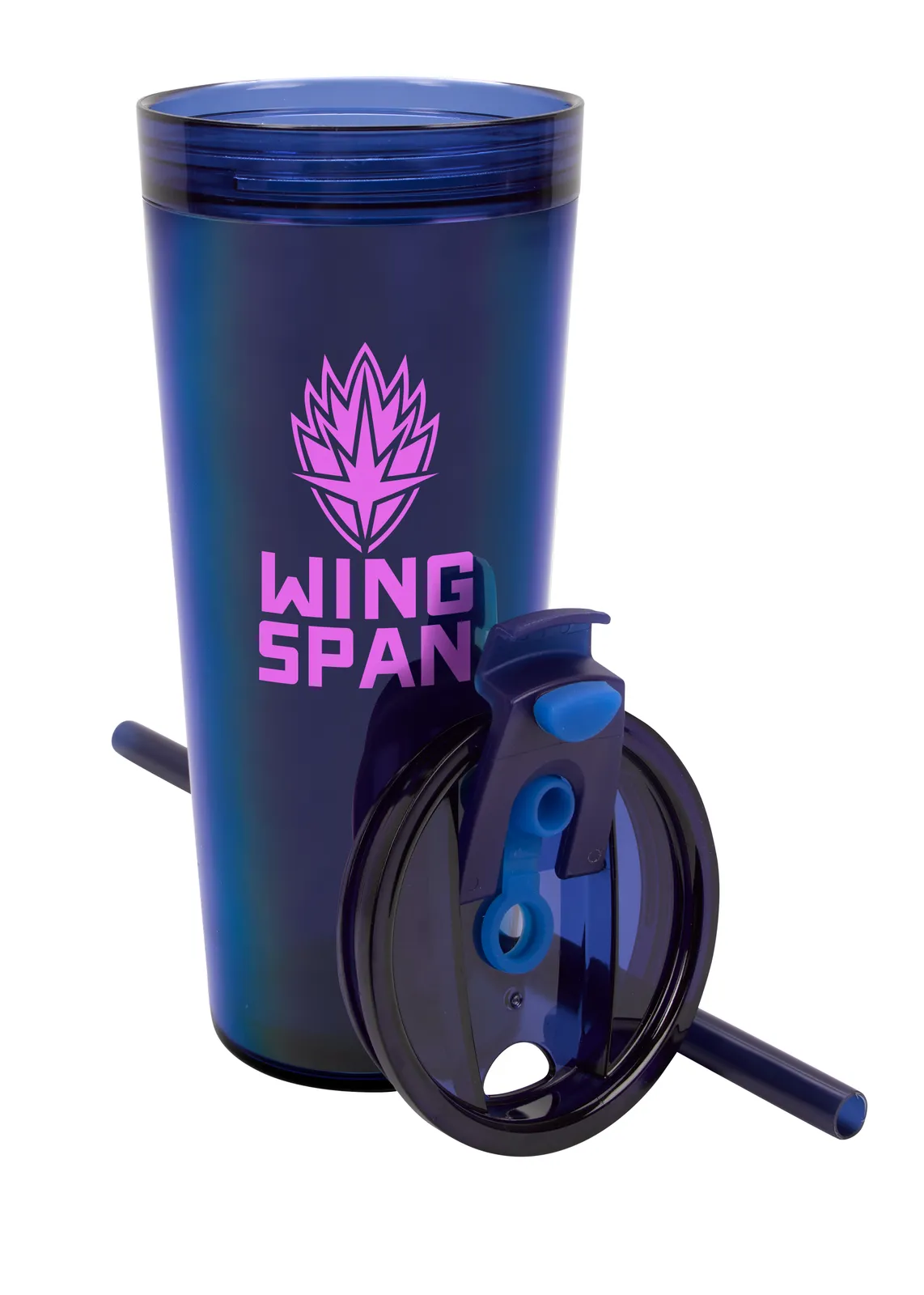 Recycled Tumbler Double Wall Flip Top Straw - 24 oz - product view 8