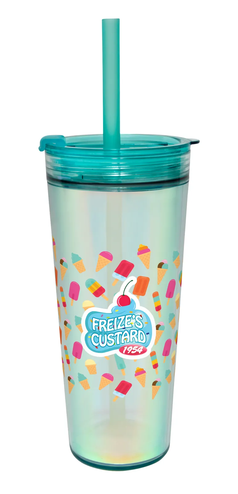 Recycled Tumbler Double Wall Flip Top Straw - 24 oz - product view 11