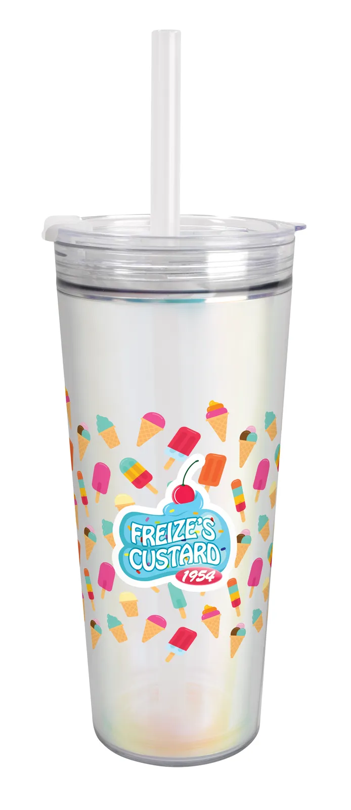 Recycled Tumbler Double Wall Flip Top Straw - 24 oz - product view 14