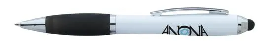 Stylus Pen White Hourglass Shape ABS Plastic - 5.25 in