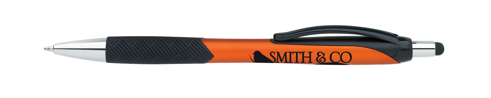 Stylus Pen Pattern Grip Metallic Chrome Accents - 5.625 in