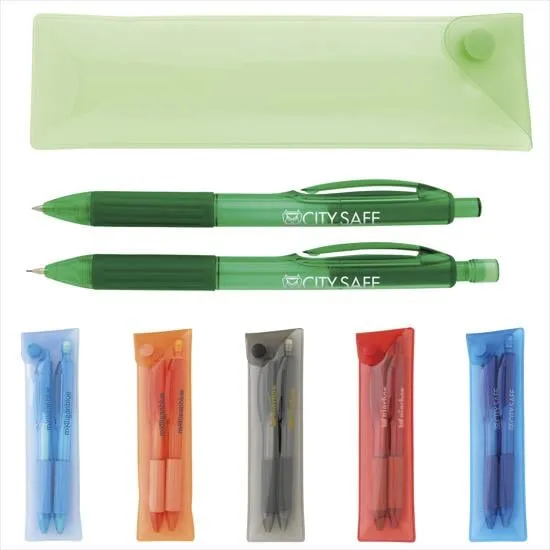 Gel Pen Mechanical Pencil Set with Pouch - 6.5 in