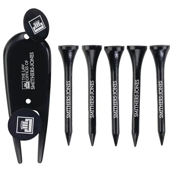 Golf Medalist Pack Divot Tool 2 Ball Markers - 6 x 4 in