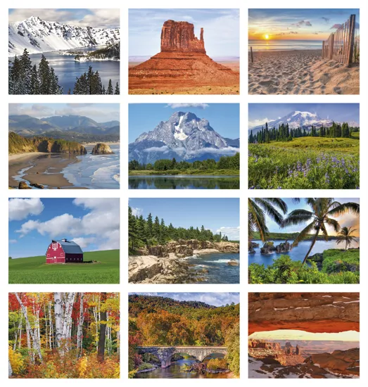 Decorator Wall Calendar Tan Background Large Dates - 25 x 18 in