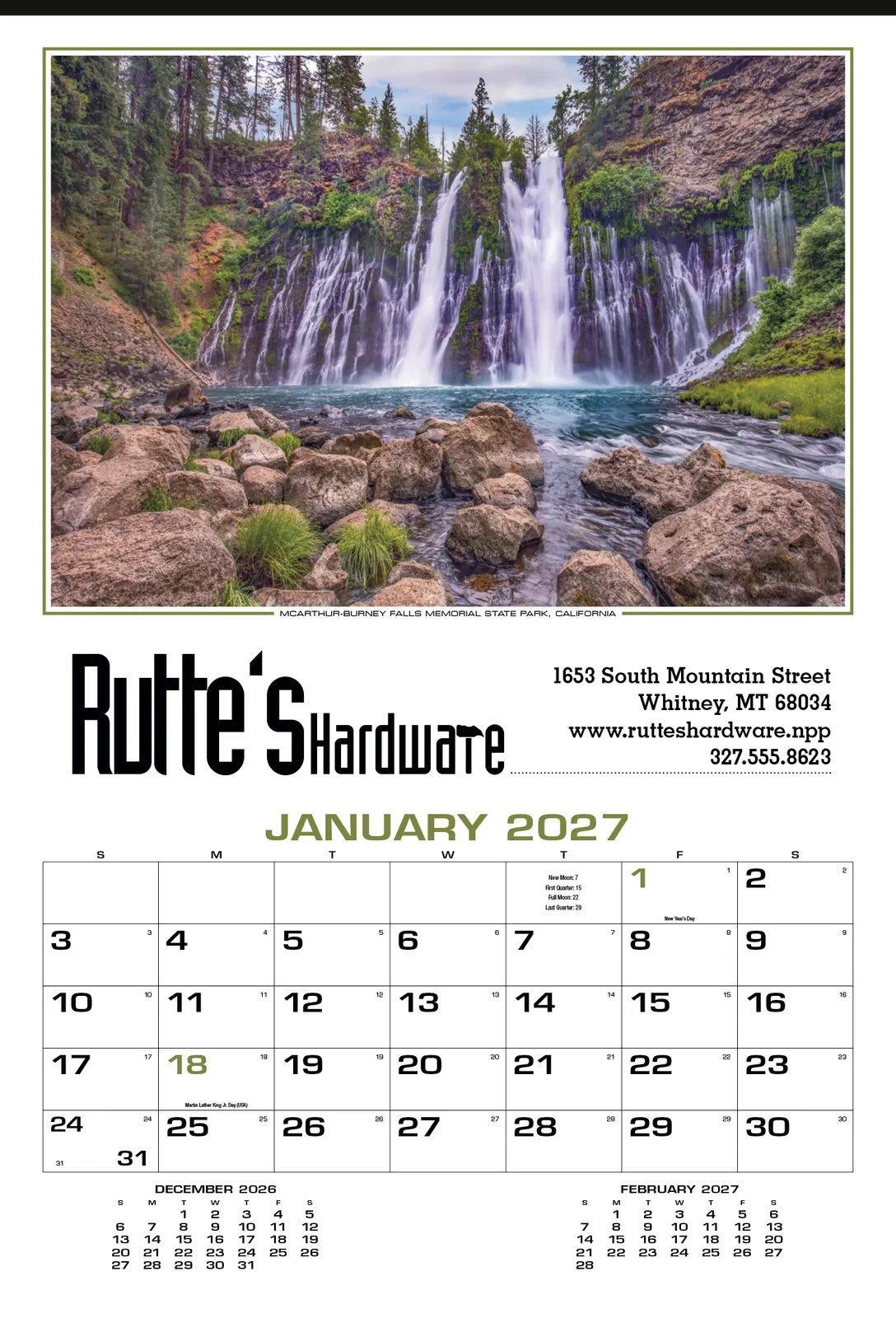 Beautiful America Executive Calendar FSC Paper UV - 24 x 16.5 in - product view 2