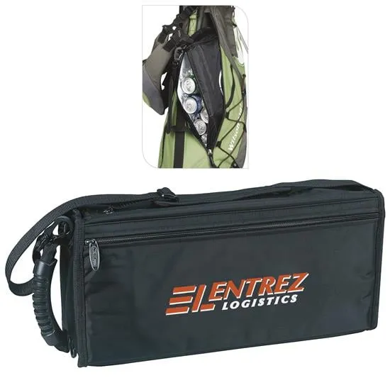 Golf Bag Cooler Side Zip Entry 6 Can Polyester - 7.75 x 16.25 in