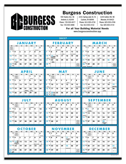 Wall Calendar Year-At-Glance FSC Matte Paper - 29 x 22 in