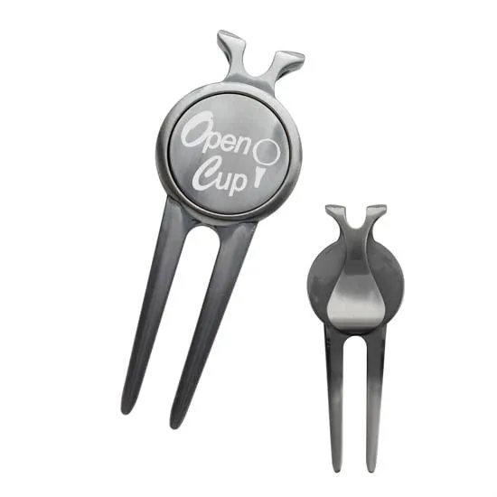 Magnetic Divot Tool Belt Clip Ball Marker Zinc - 3.25 in