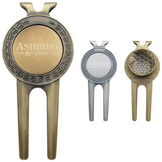 Divot Repair Tool Magnetic Ball Marker Belt Clip - 3.125 in