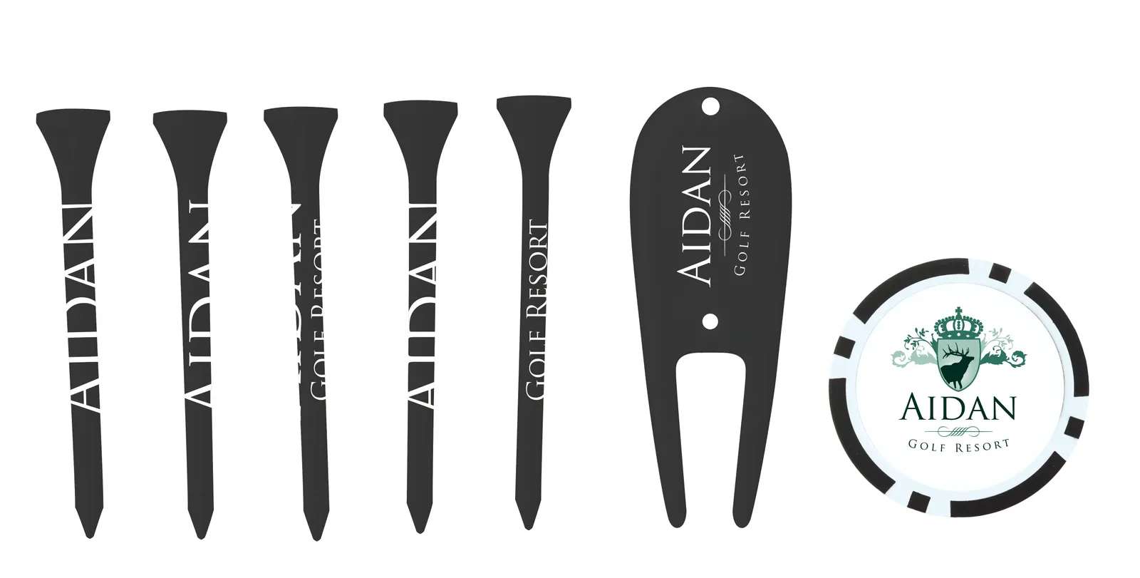 Golf Accessory Pack Divot Tool Tees Ball Marker - 6 x 4 in - product view 2