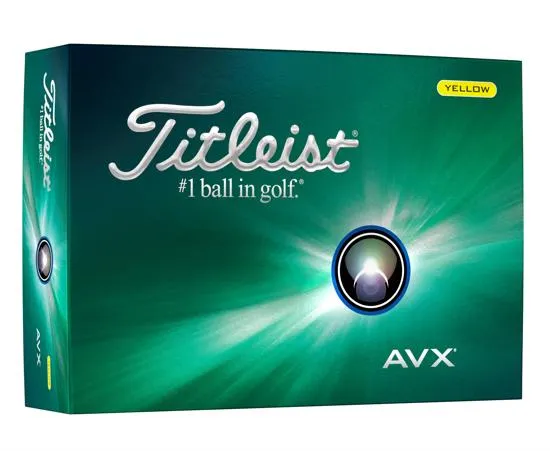 AVX Yellow Golf Balls Urethane Cover (12 Pack)