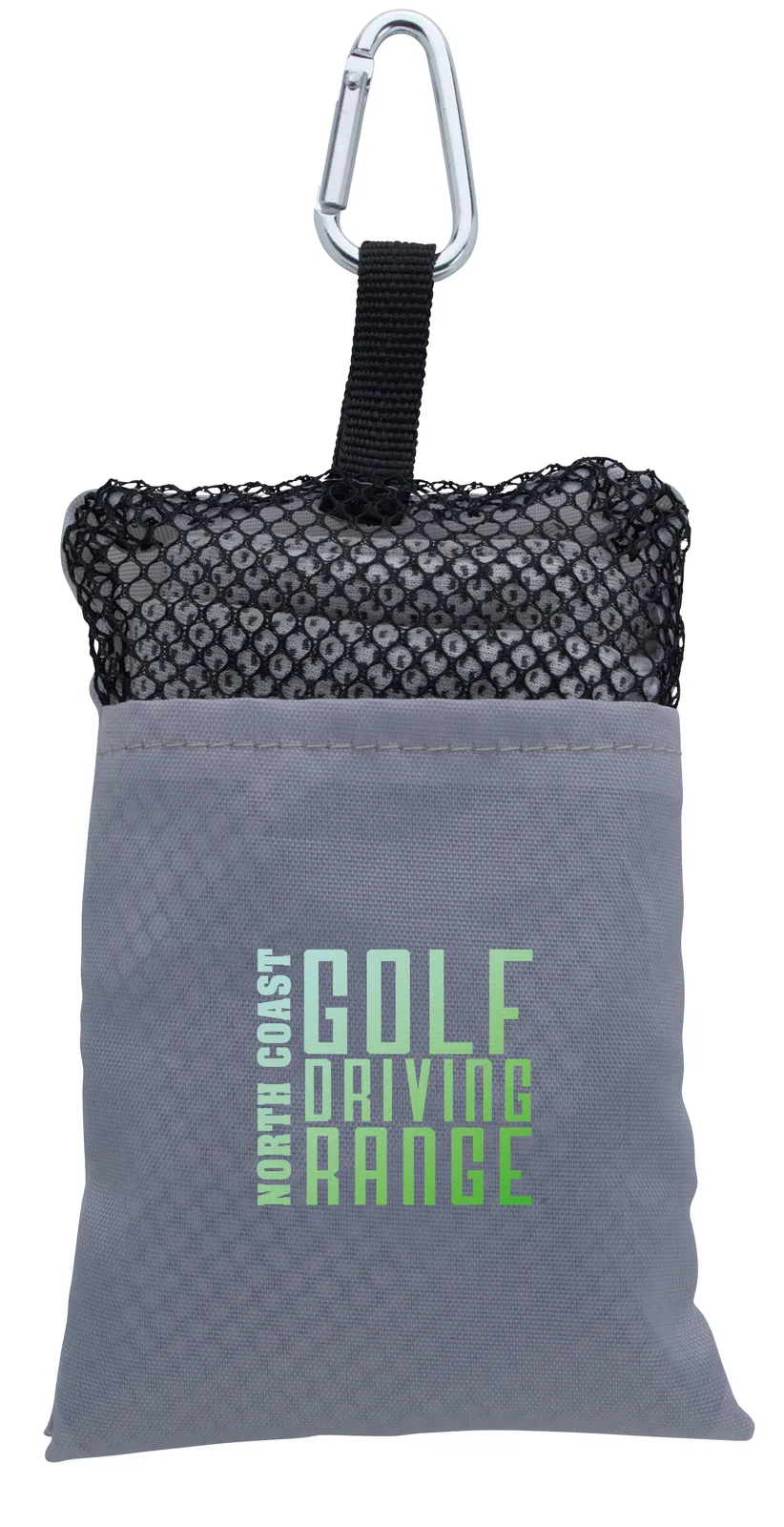 Golf Cooling Towel in Mesh Pouch Polyester - 4.5 x 3.6 in - product view 5