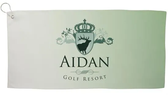 Golf Towel Full-Color Polyester Large Hook - 23.25 in