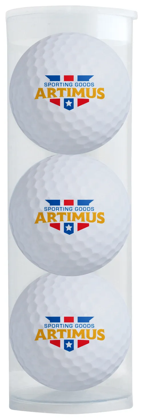 Golf Ball Pack HEX Aerodynamic Design Clear Tube (3 Pack)