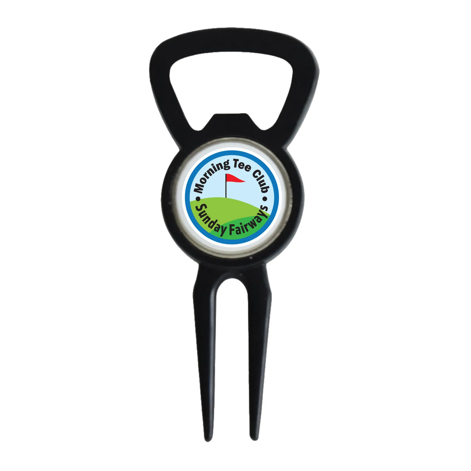 Golf Divot Tool Magnetic Bottle Opener Zinc - 3.375 in - product view 3
