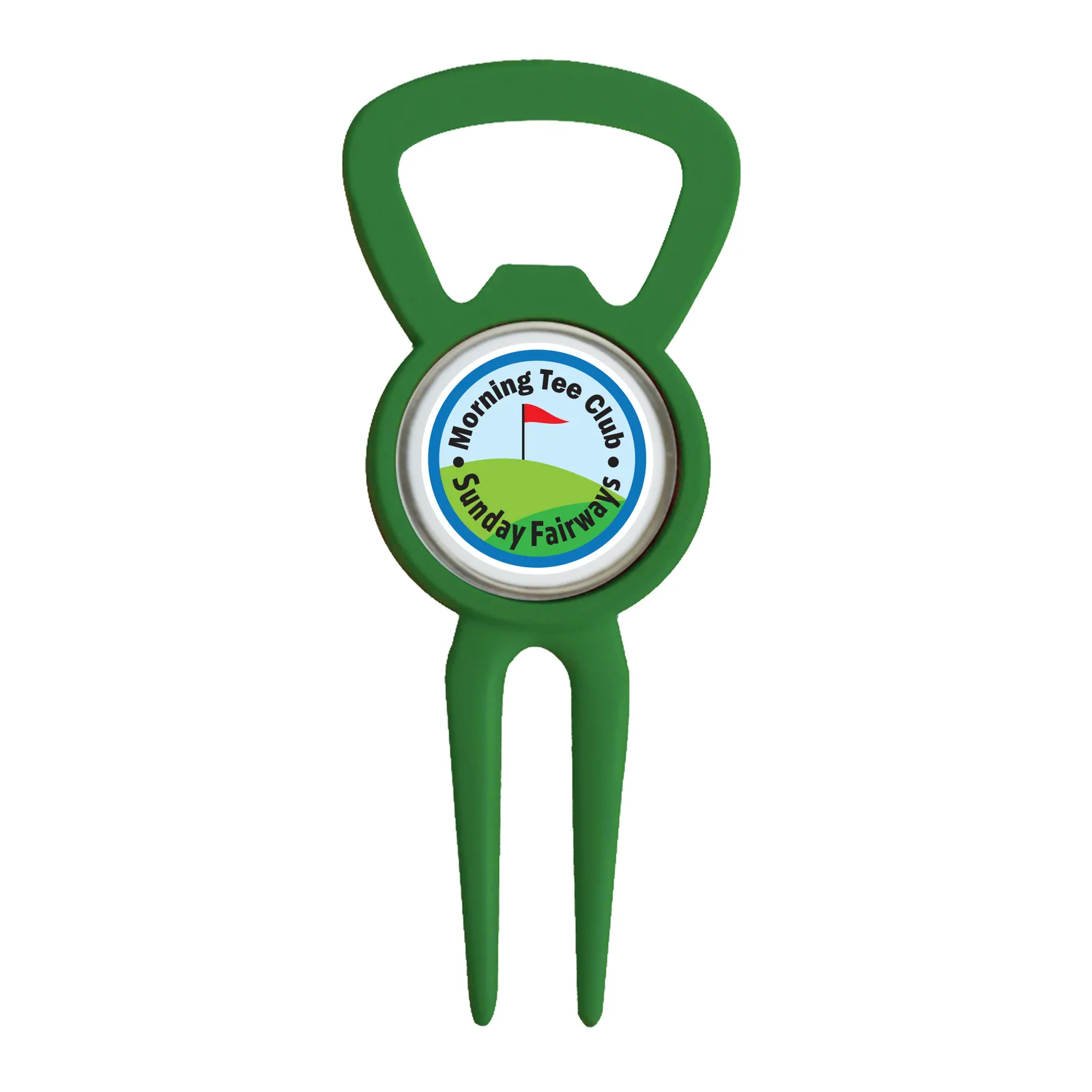 Golf Divot Tool Magnetic Bottle Opener Zinc - 3.375 in