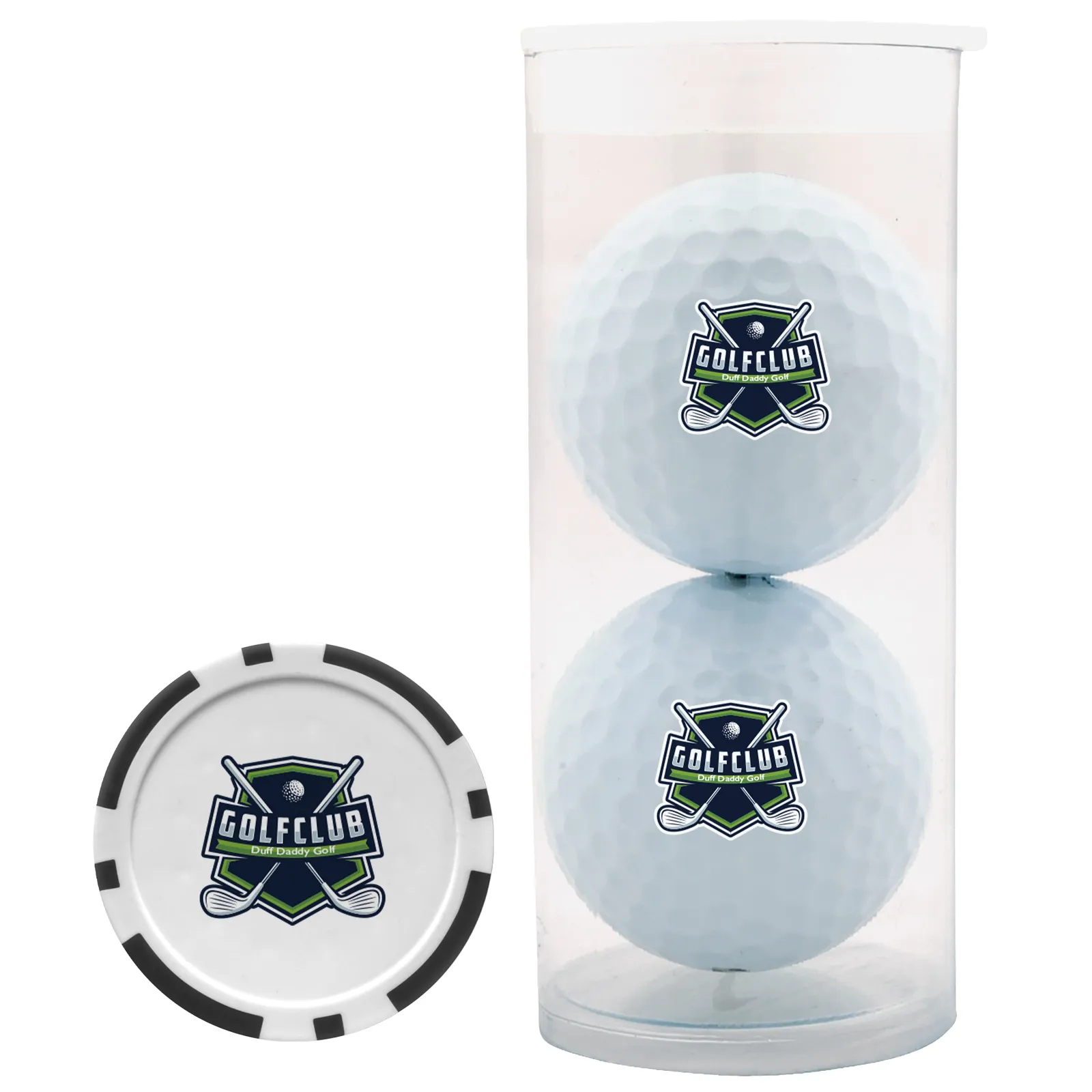 Colored 2-Ball, 1-Poker Chip Par Pack - product view 1