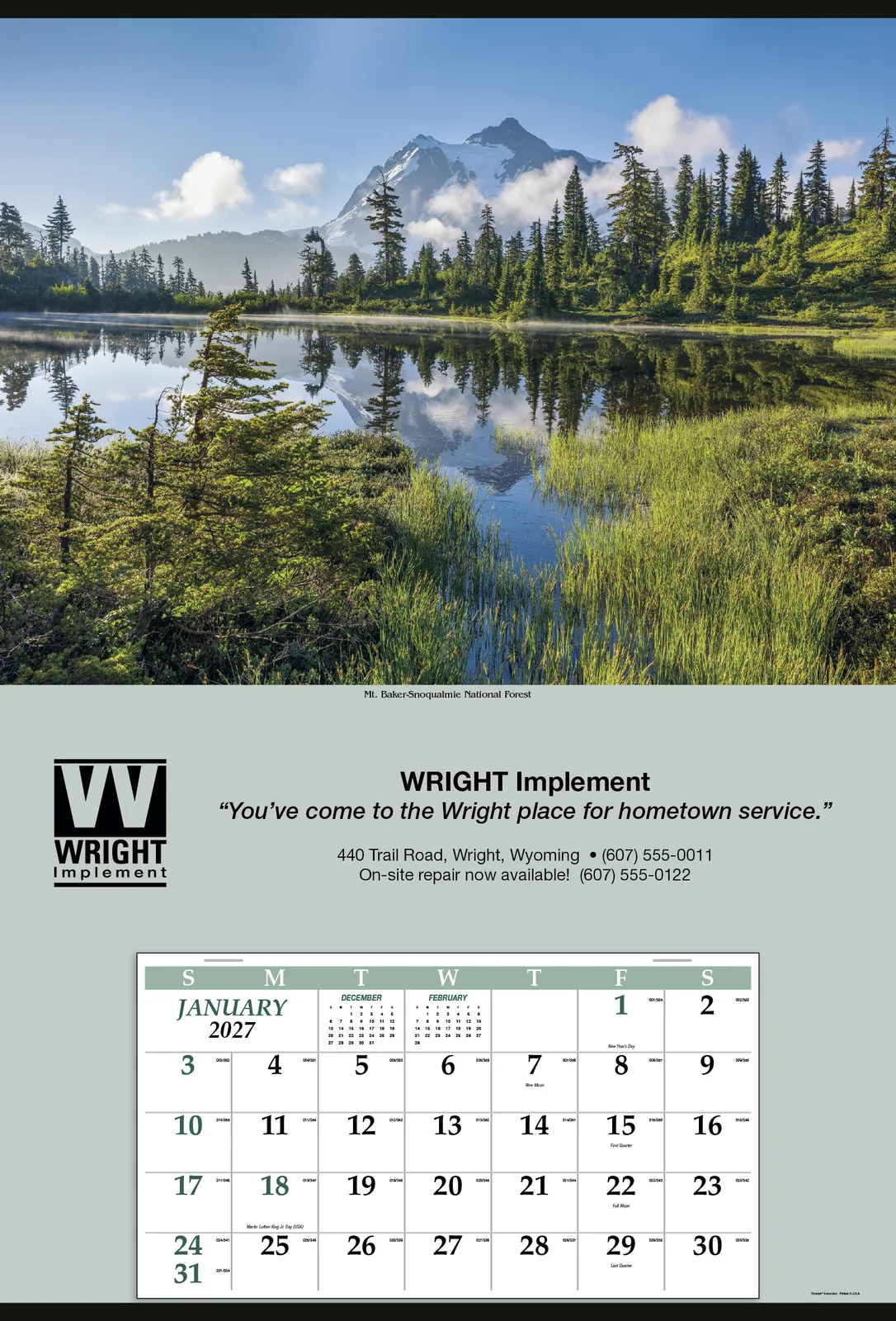 Jumbo Hanger Wall Calendar Billboard Style - 39 x 27 in - product view 6