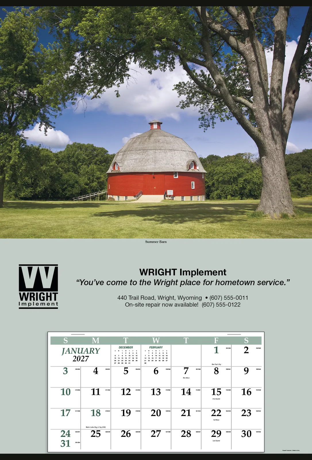 Jumbo Hanger Wall Calendar Billboard Style - 39 x 27 in - product view 7