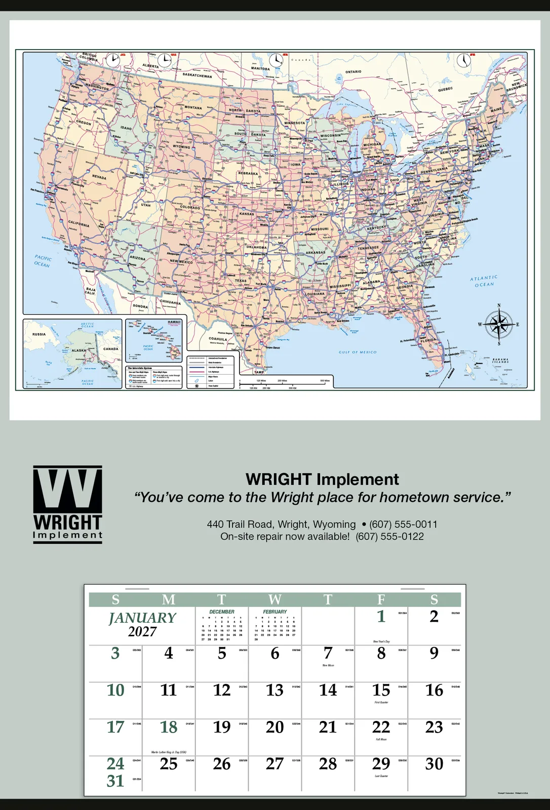 Jumbo Hanger Wall Calendar Billboard Style - 39 x 27 in - product view 9