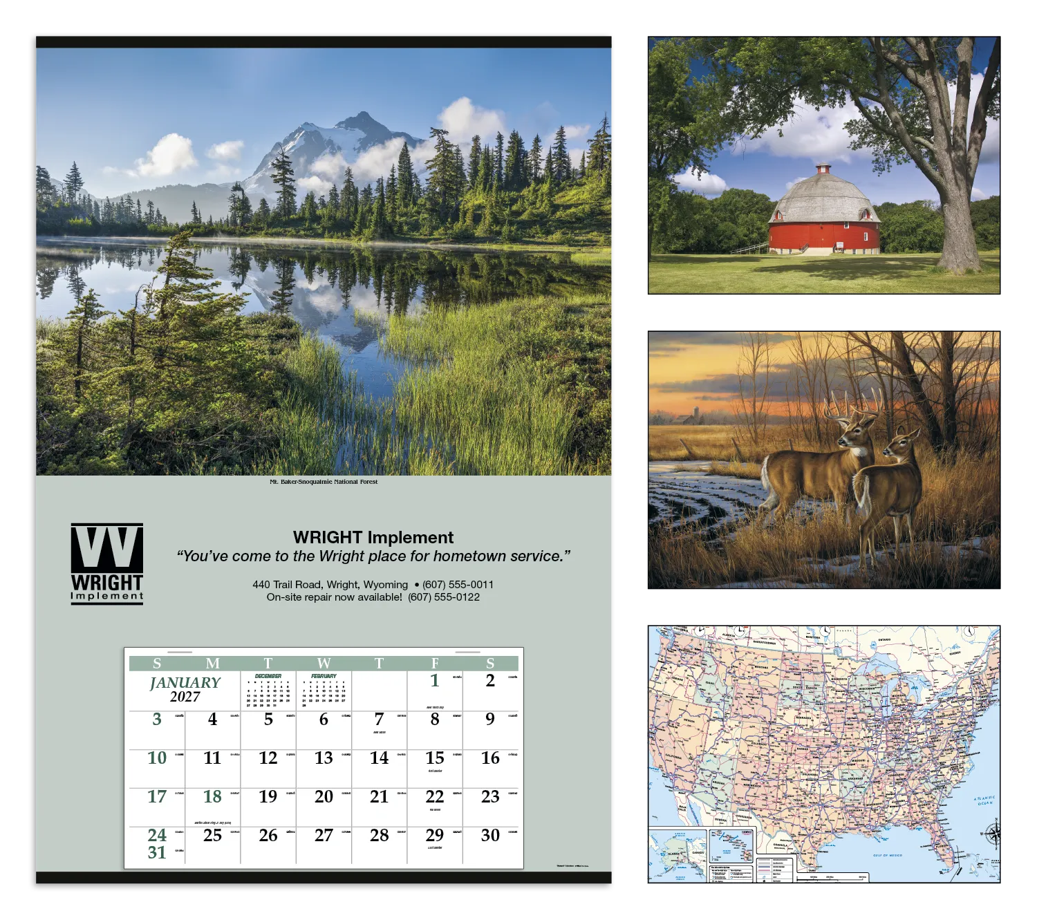 Jumbo Hanger Wall Calendar Billboard Style - 39 x 27 in - product view 14