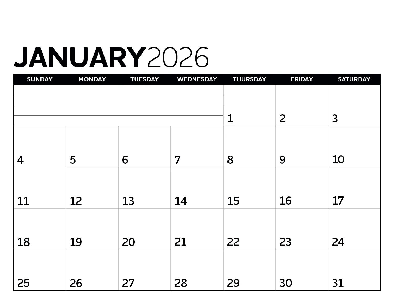 Black White Small Monthly Desk Pad FSC Paper - 11 x 8.5 in - product view 3