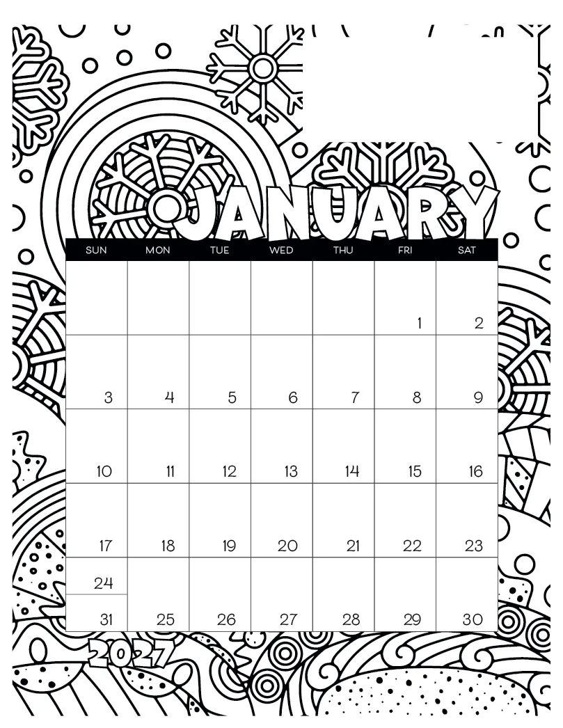 Coloring Small Monthly Desk Pad FSC Paper - 11 x 8.5 in - product view 3
