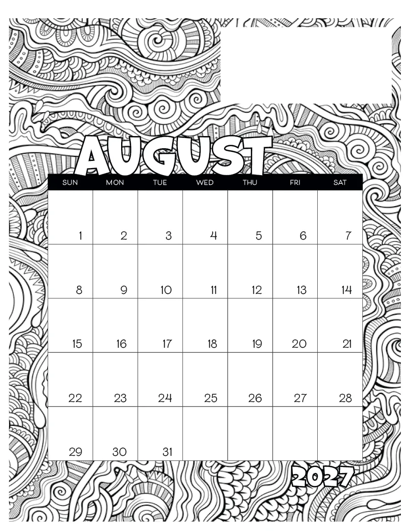 Coloring Small Monthly Desk Pad FSC Paper - 11 x 8.5 in - product view 10
