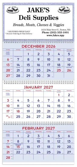 Triumph Calendars Red & Blue Commercial Planner - promotional product with custom logo