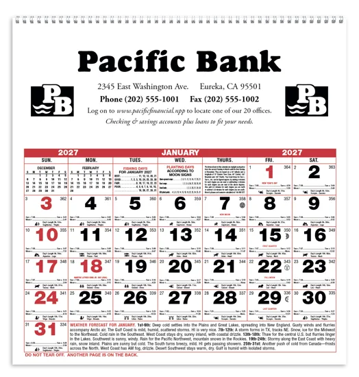 Small Almanac Calendar Weather Planting Guide - 11 in