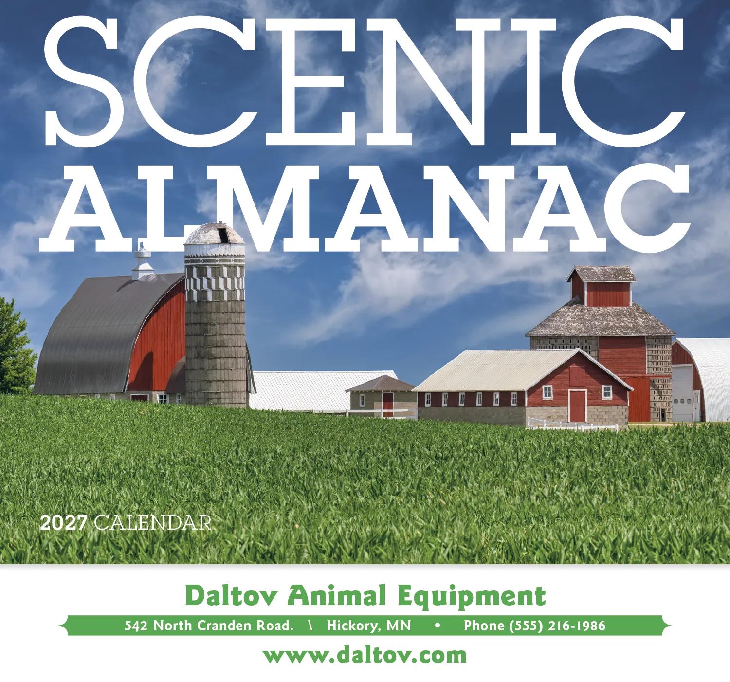 Scenic Almanac Calendar Weather FSC Gloss - 19 x 11 in - product view 2