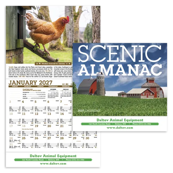 Scenic Almanac Calendar Weather FSC Gloss - 19 x 11 in