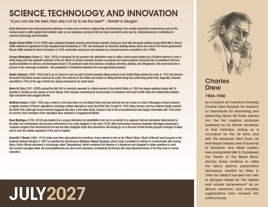 African American Heritage Dr Martin Luther King Calendar - 19 x 11 in - product view 12